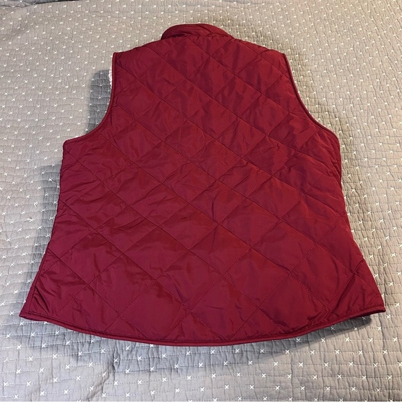 Love Tree Women’s Reversible Quilted Vest Wine and Pink Size L - Picture 3 of 7